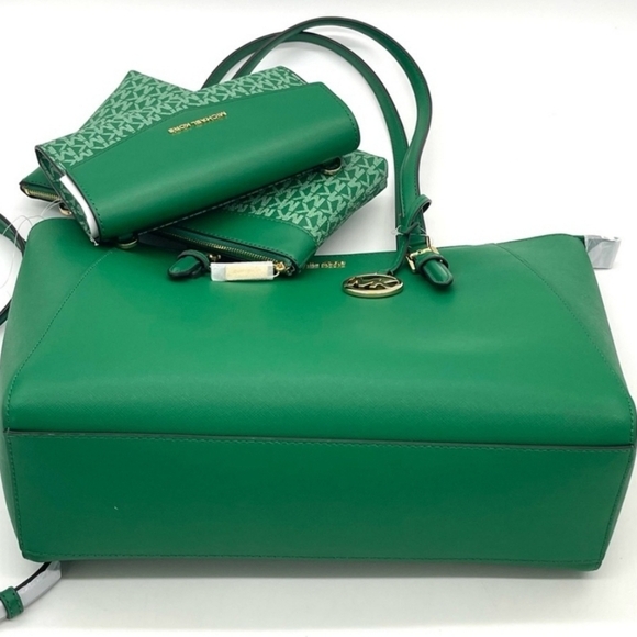 🔹️Michael Kors 🔹️Green Large Charlotte 3 in 1 Convertible Tote Bag ✨️💚 - Picture 11 of 12